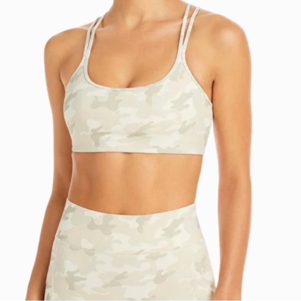 NWOT ALL ACCESS Cream Sports Bra with Double Straps